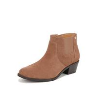 Vionic Women's Ankle Bootie Finn - Comfortable Short Boots With Zipper Closure and Built In VIO MOTION Technology, Providing Arch Support, Stability, Flexibility, and Cushioning, Sizes 5-12, Hazelnut