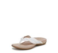 Vionic Womens Bella Braid Toe Post Sandal Medium Fit, White, UK 3