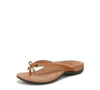 Vionic Women's Bella Flat Sandal, Light Brown Leather, 4 UK