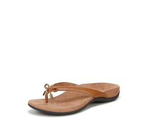 Vionic Womens Bella Flip-Flop Sandal Wide Fit UK 9, Light Brown Leather