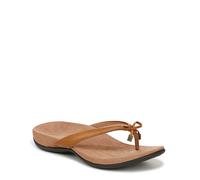 Vionic Women's Bella Flat Sandal, Light Brown Leather, 3.5 UK