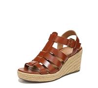 Vionic Women's Capri Jaylah Wedge-Leather Strappy Platform Sandals with Orthotic Insole Arch Support, Medium Fit Women's Sandals, Sizes 5-11, Espresso, 5.5 UK