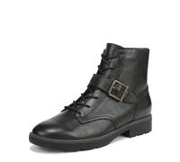 Vionic Womens Catina Lace-Up Ankle Boots, Wide Fit, Black Leather, UK 6
