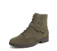 Vionic Womens Catina Lace-Up Ankle Boots, Wide Fit, Dark Olive Suede, UK 8