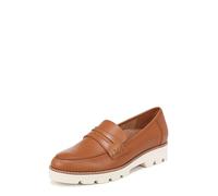 Vionic Womens Cheryl II Flat Loafers Medium Fit UK 4, Tan Brown Leather