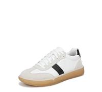 Vionic Women's City Walk Lace-Up Trainer | White & Black Leather | Wide Fit | VIO Motion Arch Support | Maximum Cushioning EVA Midsole | Everyday Walking Sneaker | UK 5