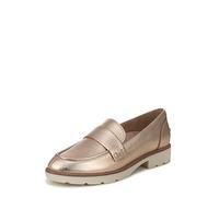 Vionic Women's Cleo Loafer | Bronze Metallic Leather | Pull-On | VIO Motion Arch Support | Cushioned Block Heel | Translucent Lug Sole | Everyday Loafer | UK 4.5