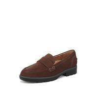 Vionic Womens Cleo Loafer Slip-On Loafers, Wide Fit, Brown Suede, UK 4.5