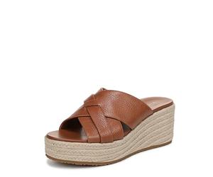 Vionic Women's Dawn Wedge Sandals, Tan Leather, Medium Fit, UK 7