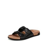 Vionic Women's Elara Flat Sandal, Black TMB Leather, 4 UK