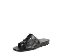 Vionic Women's Glendora Flat Sandals, Black Leather, Medium Fit, UK 6
