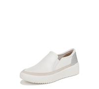Vionic Women's Platform Trainers Slip on Kearney Shoes with Arch Support Wide Fit White