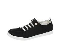 Vionic Womens Pismo Lace-Up Trainers Medium Fit UK 3, Black Fabric