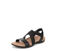 Vionic Women's Raina Flat Sandals, Black Leather, Medium Fit, UK 6