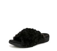 Vionic Womens Relax II Mule Slippers with Arch Support Black Fabric UK 3 Medium Fit