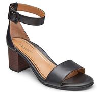 Vionic Women's Rosie Open Toe Heel - Ladies Ankle Strap Heeled Sandal with Concealed Orthotic Arch Support Black 7 Medium US