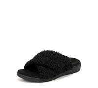 Vionic Women's Slippers Relax II Shoes with Arch Support Black Shearling Medium Fit UK 7