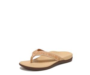 Vionic Womens Tide Flip-Flop Sandals Medium Fit Uk 3, Gold Cork