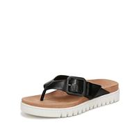 Vionic Womens Uptown Marin Flat Flip-Flop Sandal Medium Fit UK 4.5, Black TMB Leather