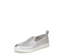 Vionic Womens Uptown Willa Slip-On Flats Medium Fit UK 6.5, Silver Metal Leather