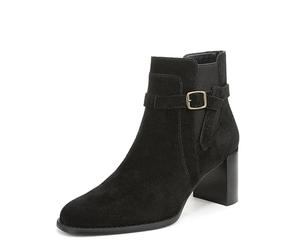 Vionic Womens Vivette Heeled Ankle Boots with Arch Support Black UK 5 Wide Fit