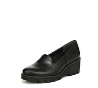 Vionic Women's Willa Wedge Shoes with Orthotic Insole Arch Support Black Leather UK 6.5 Medium Fit
