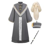 VIONMI Wizard Costume Men Wizard Robe Halloween Grey Sorcerer Costumes