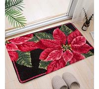 VIONNPPT 3D Flower Series Latch Hook Kit Self Carpet for Children and Adults, Latch Hook Set with Pre-Print (A.50 cm x 38 cm)