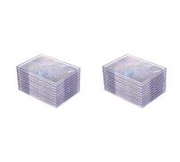 VIOPDER Cards Sleeves Top Loaders 20 Hard Plastic Card Protector Clear Card Brick + 4 Display Stand