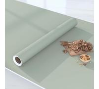 VIOPVERY Peel and Stick Wallpaper - 60cm x 1000cm Plain Green Thick Vinyl Wrap for Kitchen, Bedroom and Furniture