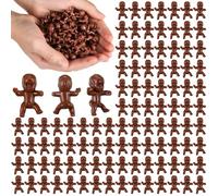 VioraWhite 100 Pcs Mini Plastic Babies 1 Inch Tiny Baby Figurines Small Babyshower Babies Bulk for My Water Broke Baby Shower Games Decorations(Black)