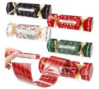 VioraWhite 12 Sets Christmas Money Pull Box for Cash Gifts Surprise Money Gift Boxes with 120 Transparent Bags Christmas Money Holders Money Pull out Pouch Xmas Party Favor for Holiday Decor Supplies