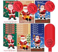 VioraWhite 15 Set Christmas Whoopee Cushions 2.4 Inch Mini Self Inflating Whoopie Cushion with Santa Claus Cards Fart Sounds Prank Joke or Gag Gifts for Adults Christmas Party Favors