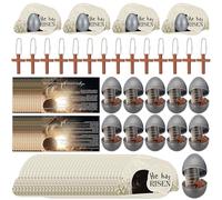 VioraWhite 36 Sets/144 Pcs Empty Easter Tomb Eggs with He Has Risen Cards, Wooden Cross Pendants, Gospel Tracts, Resurrection Religious Jesus Eggs for Kids Adults Sunday School Basket Stuffers Gifts