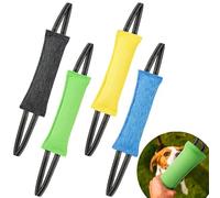 VioraWhite 4 Pcs Dog Tug Toy with 2 Strong Handles 11.81 x 2.76 Inches Dog Tug Toy Pillow 4 Colors Linen Material Pull Toy Puppy Tug of War Toy Dog Training Fetch Toys for Puppy to Large Dogs