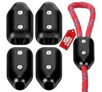 VioraWhite 4 Pcs Reusable Rope Clamps, 1/2 Inch Plastic Chain Connector, Suitable for 9-10 mm Nylon or Braided Ropes