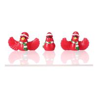 VioraWhite 50 Pcs Christmas Mini Resin Red Cardinal Bird Figurines Tiny Cardinal Figurine Ornaments Xmas Memorial Bird Miniature Statues Cake Topper Garden Crafts Home Decor