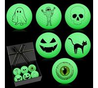 VioraWhite 6 Pcs Halloween Golf Balls Glow in The Dark Golf Ball Gift Set with Gift Box Halloween Decorations