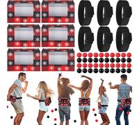 VioraWhite 6 Sets Safari Animal Baby Shower Games Bridal Funniest Baby Shower Play, Interactive Balls for Boy or Girl, Table Tennis Twerk Game(Snowflake,Red,Black)
