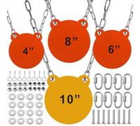 VioraWhite AR500 Steel Targets with Gong Mounting Kit, 1/4" Thick Hostage Reactive Shooting Lens, Neon Color Armored Steel for Ultimate Outdoor Shooting Practice