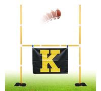 VioraWhite Giant Football Goal Post Set 10 Feet Tall Kicking Field Goal Post Backyard Football Decor for Tailgate Party Pep Rally Rv Camping Flag Football Graduation Parties