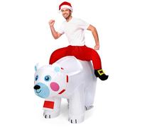 VioraWhite Inflatable Christmas Costume for Adult Xmas Ride on Inflatables Funny Blow up Character Costumes Men Women Cosplay, Multicolor, suitable for most people with a height of 5-6.2 feet