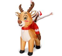 VioraWhite Inflatable Christmas Costume for Adult Xmas Ride on Inflatables Funny Blow up Character Costumes Men Women Cosplay