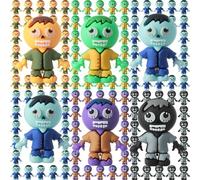 VioraWhite Mini Zombies Figurines Halloween Tiny Zombies Action Figures to Hide and Seek Little Statue for Cupcake Decoration Halloween Party Favors Gifts Treats Goodie Bag Supplies (20 Pcs)