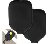 VioraWhite Paddle Cover Compatible with Pickleball Dink Ball Racket Neoprene Cover Universal Accessory Durable Dink Ball Protective Accessory(2 Pcs)