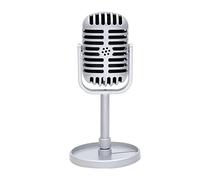 VIORED Ornaments Desktop Desktop Decoration Music Toy Microphone Model Toy Stage Simulation Retro Microphone Decoration Decorative Statue (Color : C)