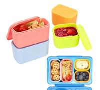 Viotiin Dip Containers for OmieBox UP bento Box, 4 Pack Leakproof Salad Dressing Container To Go, Condiment Containers with Lids - Food Safe Silicone - 4.5 & 9 ounces