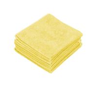 VIOVIE Professional Microfibre Cloth Pack of 10 40 x 40 cm Yellow Cleaning Cloths with Maximum Absorption Power of Dust, Dirt and Liquid, Durable Microfibre All-Purpose Cloths with Edge Protection