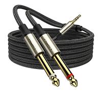 VIOY 1/8 to 1/4 Stereo Cable 5M, 3.5mm TRS Male to Dual 6.35mm TS Male