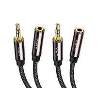 VIOY 2 Pack Headphone Extension Cable 10 FT, 3.5 mm Male to Female Stereo Audio Cable Nylon Braided Aux Cord for Smartphones, Tablets, Media Player
